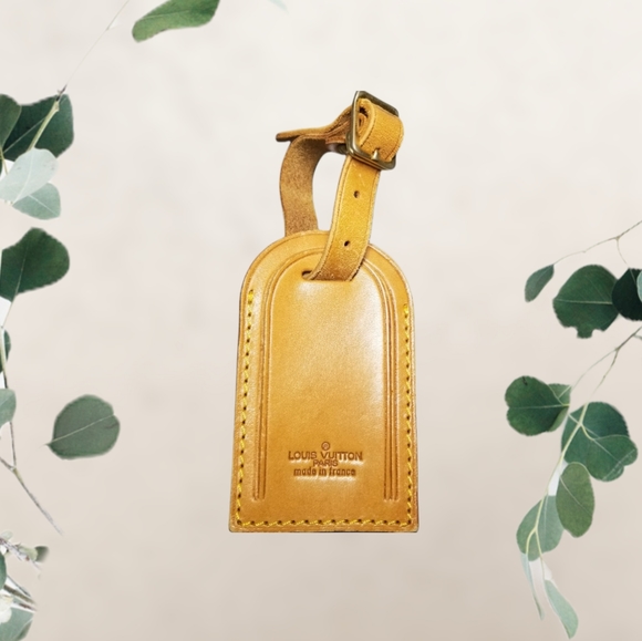 LOUIS VUITTON Vachetta leather luggage tag/France - Picture 1 of 11